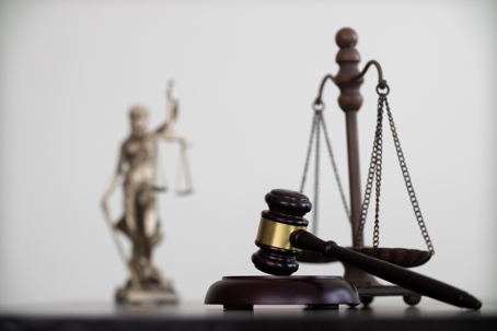 gavel and brass court scales