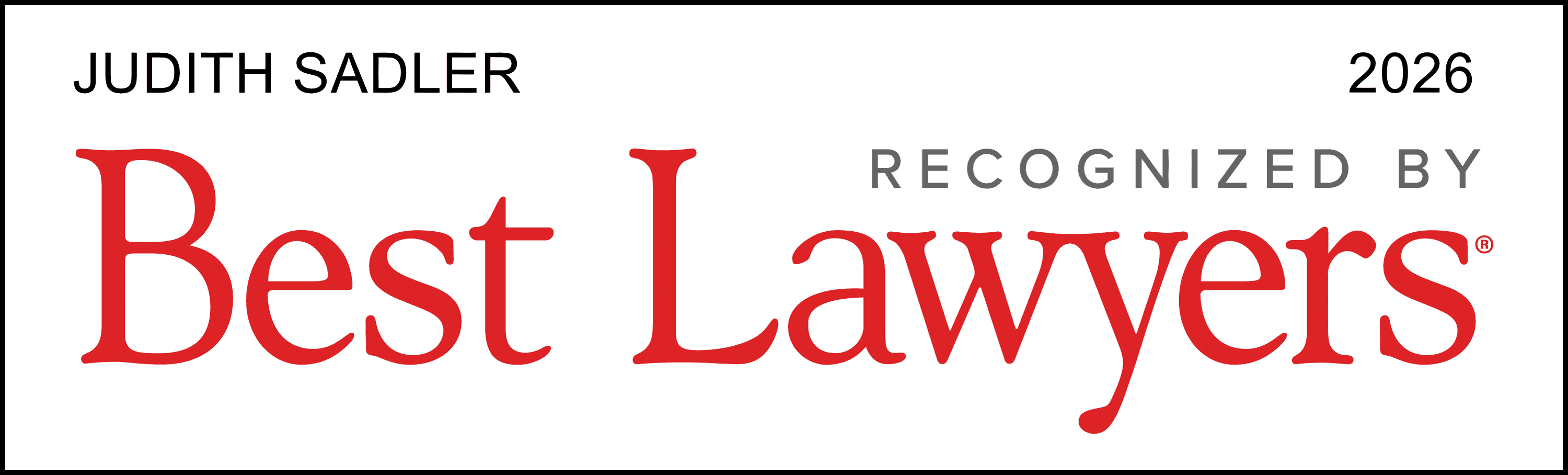 Best Lawyers  2026 - Judith